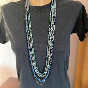 Long multi-strand necklace